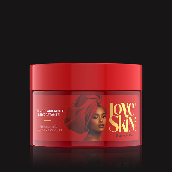 crème clarifiante, love skin plus, crème visage éclaircissante, soin clarifiant visage, crème teint uniforme, soin éclat peau, crème hydratante visage, soin anti-imperfections, crème pour tous types de peau, cosmétique visage, soin beauté, crème visage 250ml, peau lumineuse, soin quotidien visage