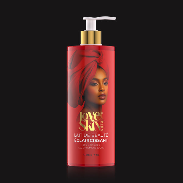 lait clarifiant, love skin plus, lait corps éclaircissant, soin corps hydratant, lait hydratant corps, teint uniforme, peau lumineuse, soin de la peau, cosmétique corps, lait pour tous types de peau, soin beauté quotidien, lait corporel 500ml, peau douce, soin éclaircissant corps